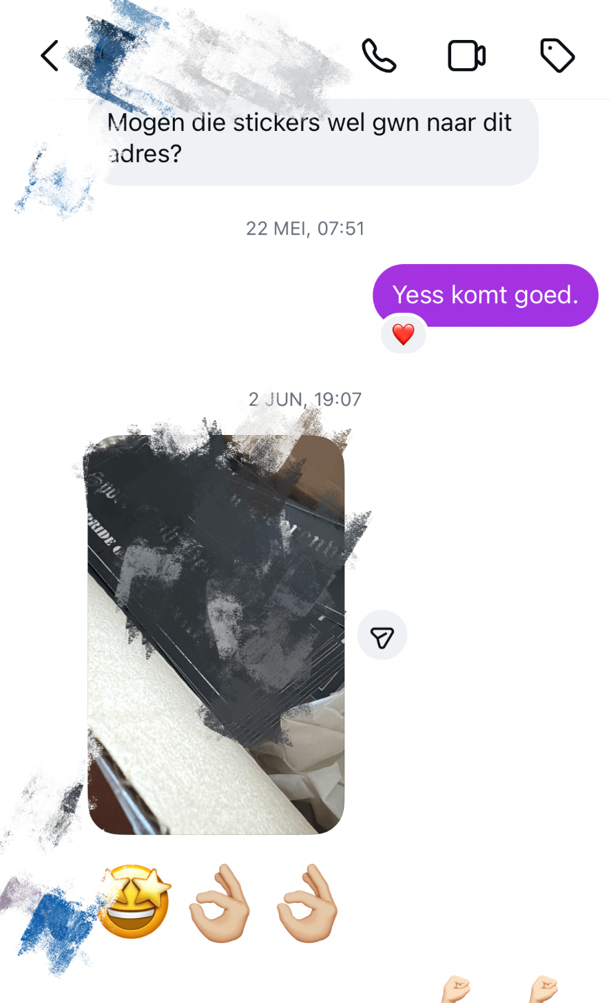 Customer review message